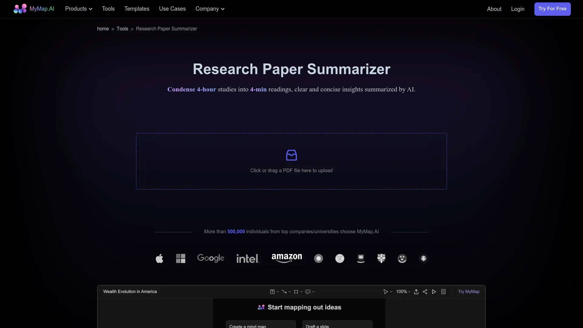 MyMap.AI Research Paper Summarizer